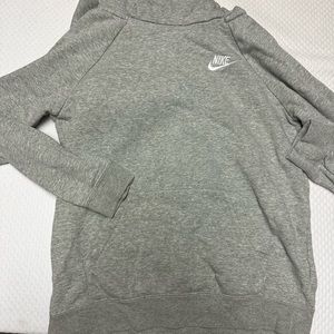 Grey Nike hoodie with high neck
